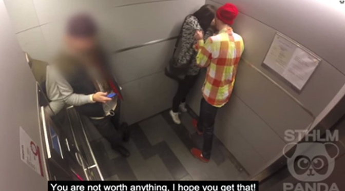 Swedish ‘social experiment’ shows people ignoring domestic abuse in a lift